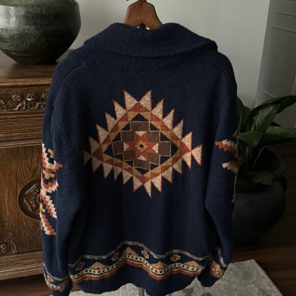 Faherty Aztec Sweater Cardigan - Picture 1 of 10
